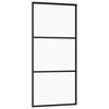 vidaXL Schuifdeur met beslag 90x205 cm aluminium en ESG-glas