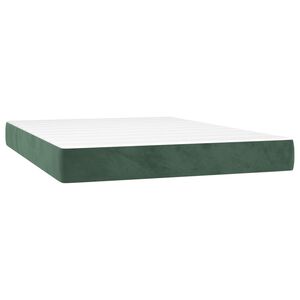 vidaXL Pocketveringmatras medium 140x200x20 cm fluweel donkergroen