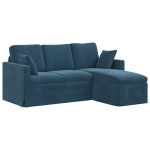 vidaXL Bank Blauw 178 x 134 x 80 cm Fluweel