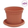 vidaXL Plantenpotten 24 st Baksteenrood Kunststof