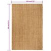 vidaXL Vloerkleed rechthoekig 120x180 cm jute naturel