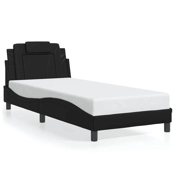 vidaXL Bedframe "Viana" zonder matras kunstleer zwart 90x190 cm