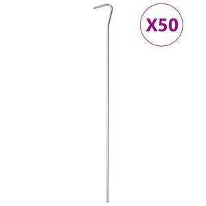vidaXL Tentharingen 50 st &Oslash;4 mm 30 cm gegalvaniseerd staal