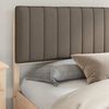 vidaXL Bedframe met Gevoerd Hoofdgedeelte Taupe 180 x 200 cm