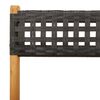 vidaXL 5-delige Tuinset poly rattan en massief hout zwart