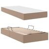 vidaXL Opslag bed met matras met matras 2 pcs Cappuccino Leer