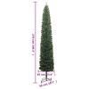vidaXL Kunstkerstboom smal met standaard 270 cm PVC