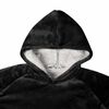 vidaXL Deken hoodie Zwart xl Fleece en Flanel
