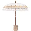 vidaXL Balinese parasol met basis Cr&egrave;me 215 x 215 x 260 cm