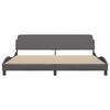 vidaXL Bedframe "Dover" kunstleer grijs 200x200 cm
