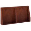 vidaXL Keerwand 2 st 40 x 12 x 30 cm weervast staal Roestkleurig