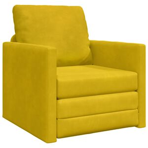 vidaXL Slaapbank Donkergeel 74 x 77 x 81 cm Fluweel