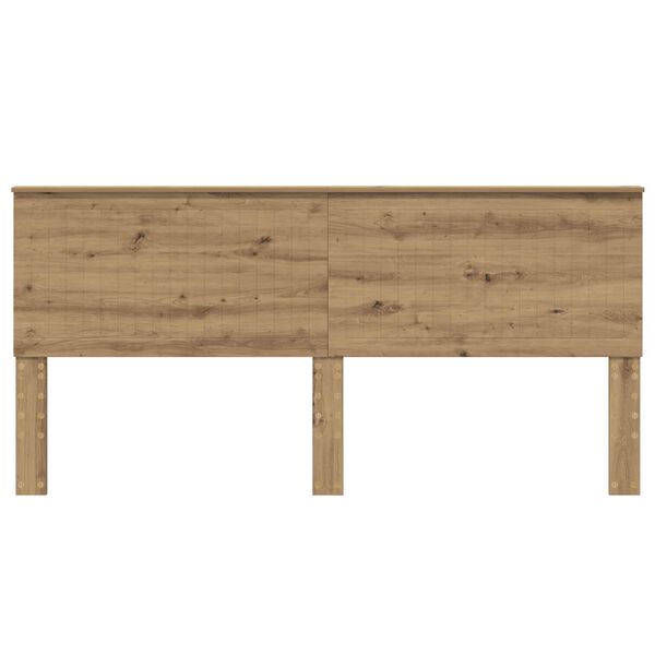 vidaXL Hoofdbord met hoofdeinde Artisan Eiken 200 cm Bewerkt hout