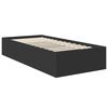 vidaXL Bedframe met hoofdeinde Zwart 75 x 190 cm Bewerkt hout