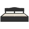 vidaXL Bedframe met hoofdeinde Zwart 180 x 200 cm Massief grenenhout