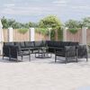 vidaXL Tuin Sofa Set Antraciet Staal