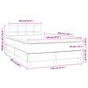 vidaXL Boxspring met matras en LED stof donkergrijs 120x200 cm