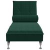 vidaXL Massage chaise longue met bolster fluweel donkergroen