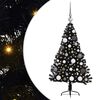 vidaXL Kunstmatig Voorverlicht Kerstboom met 150 LED Zwart 120 cm PVC