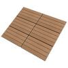 vidaXL Terras Tegel 6 pcs Bruin 60 x 30 cm WPC