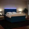 vidaXL Boxspring met matras fluweel blauw 180x200 cm