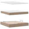 vidaXL Opslag bed met matras Cappuccino 180 x 200 cm Nep Leer