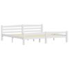 vidaXL Bedframe massief grenenhout wit 200x200 cm