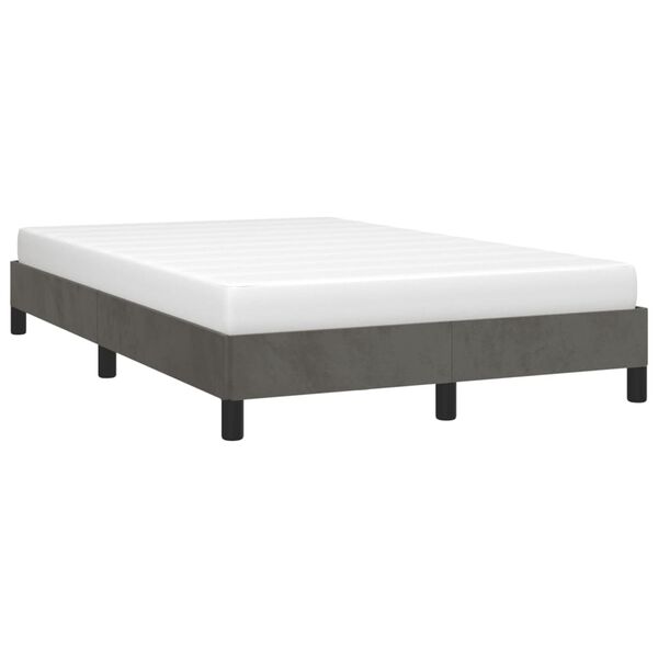 vidaXL Bedframe zonder matras 120x190 cm fluweel donkergrijs