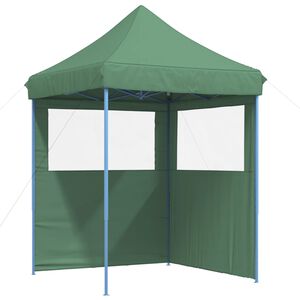 vidaXL Partytent inklapbaar pop-up met 2 zijwanden groen