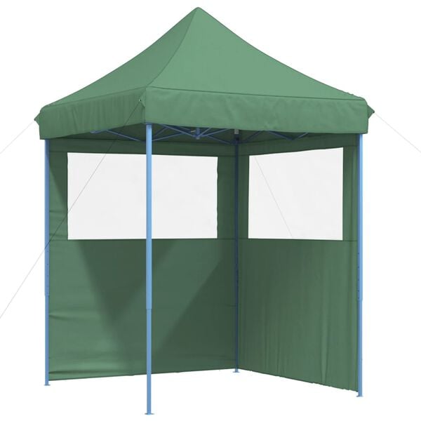 vidaXL Partytent inklapbaar pop-up met 2 zijwanden groen