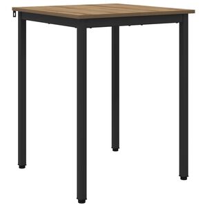 vidaXL Eettafels 60 x 60 x 75 cm Bewerkt hout Artisanaal eiken