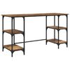 vidaXL Bureau met plank Oud Hout 140 x 50 x 75 cm Bewerkt hout