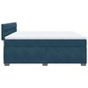 vidaXL Boxspring met matras fluweel blauw 180x200 cm