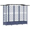 vidaXL Verhoogd Bed met Trellis en Dak Grijs 203,5 x 40 x 125 cm PP