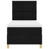 vidaXL Boxspringbed met matras met hoofdeinde Zwart 100 x 200 cm Stof