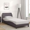 vidaXL Bedframe "Dover" kunstleer grijs 90x200 cm