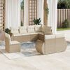vidaXL 8-delige Loungeset met kussens poly rattan beige