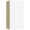 vidaXL Tv-meubelen 2 st 30,5x30x60 cm bewerkt hout wit en sonoma eiken