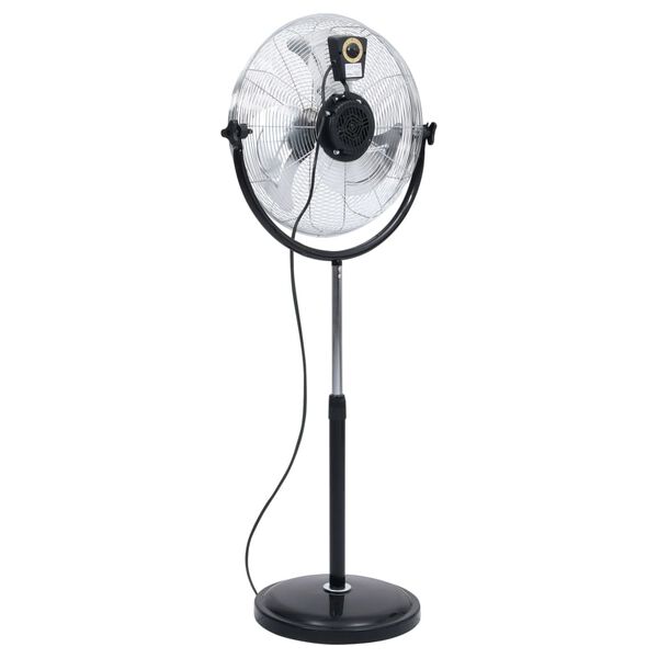 vidaXL Statiefventilator met kantelkop 3 snelheden 100 W 45 cm chroom