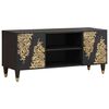 vidaXL TV-kast Zwart 105 x 33 x 46 cm Massief Mango Hout
