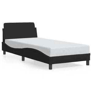 vidaXL Bedframe met hoofdeinde "Dover" 90x200 cm stof zwart