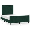 vidaXL Bedframe zonder matras 120x190 cm fluweel donkergroen