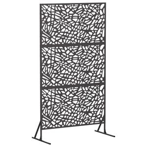 vidaXL Privacyscherm 100 x 50 x 180 cm Staal Zwart