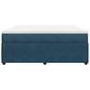 vidaXL Boxspring met matras fluweel donkerblauw 180x200 cm