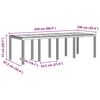 vidaXL Tuin Eettafel Wit 250 x 100 x 73 cm poly rattan