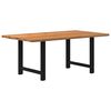 vidaXL Eettafel rechthoekig 180x100x74 cm massief eikenhout lichtbruin