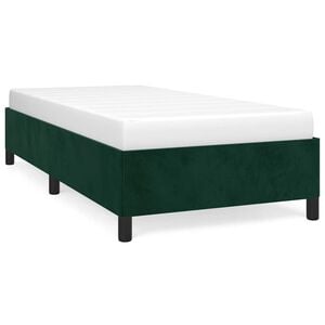 vidaXL Bedframe zonder matras 90x200 cm fluweel donkergroen