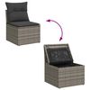 vidaXL 6-delige Loungeset met kussens poly rattan acacia grijs