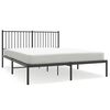 vidaXL Bedframe met hoofdbord metaal zwart 160x200 cm