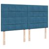 vidaXL Ottoman bed met matrassen 200x200cm fluweel donkerblauw